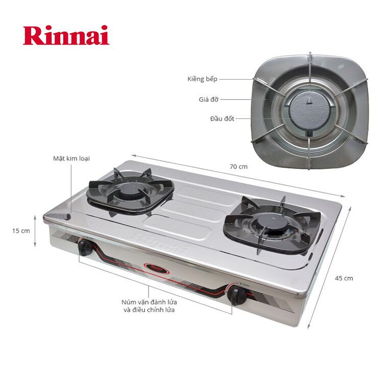 COMBO 2 MÂM SEN CHIA LỬA BẾP GA RINNAI RV- 260,270,360,370