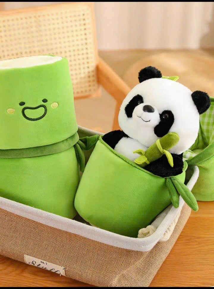[Nami] Gấu Trúc Ôm Tre Trong Ống Tre 35cm