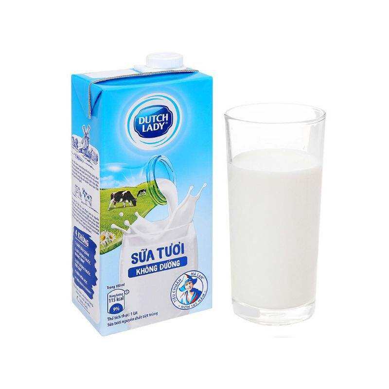 sữa tươi cô gái Hà Lan không đường hộp 1lít