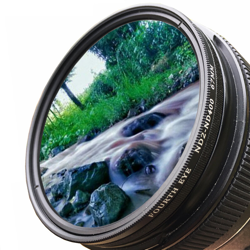 Ultra-Thin ND2-400 Adjustable Filter Lens 62mm 72mm Light Filter Lens Suitable for Canon and Nikon 18-200 Lens
