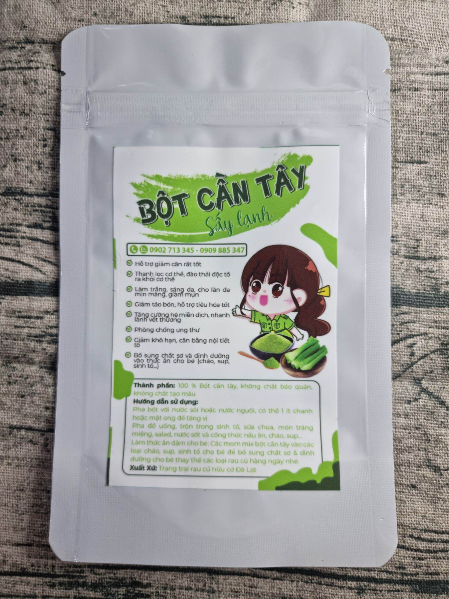 100g Bột Cần Tây Xấy Lạnh Organic