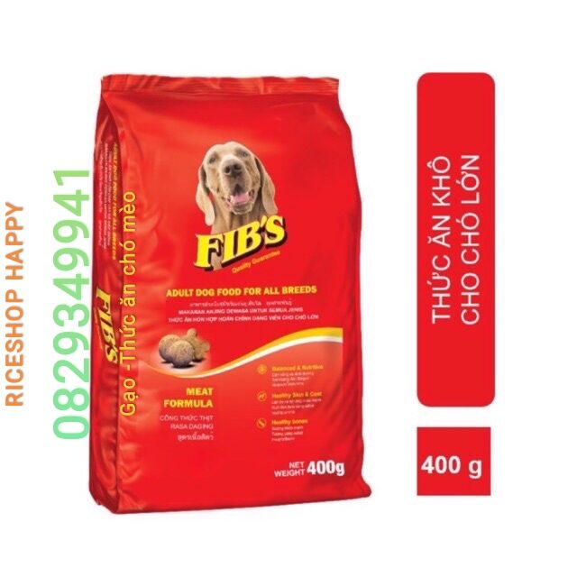 Thức ăn chó lớn - FIB s - 400g - vị thịt hỗn hợp - giá rẻ thumbnail