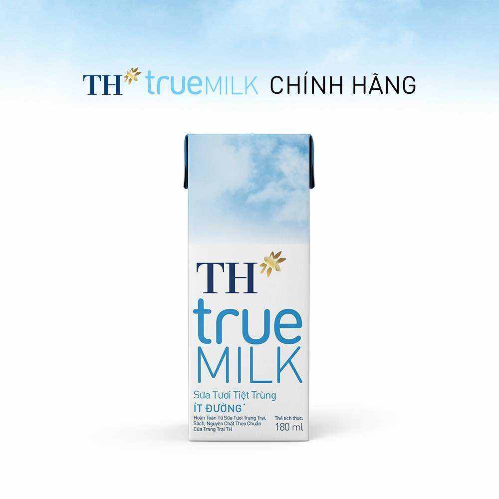 HỘP SỮA TƯƠI TH TRUEMILK 180ml ÍT ĐƯỜNG