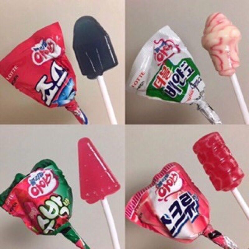 1 CÂY KẸO MÚT LOLLIPOP ICE LOTTE