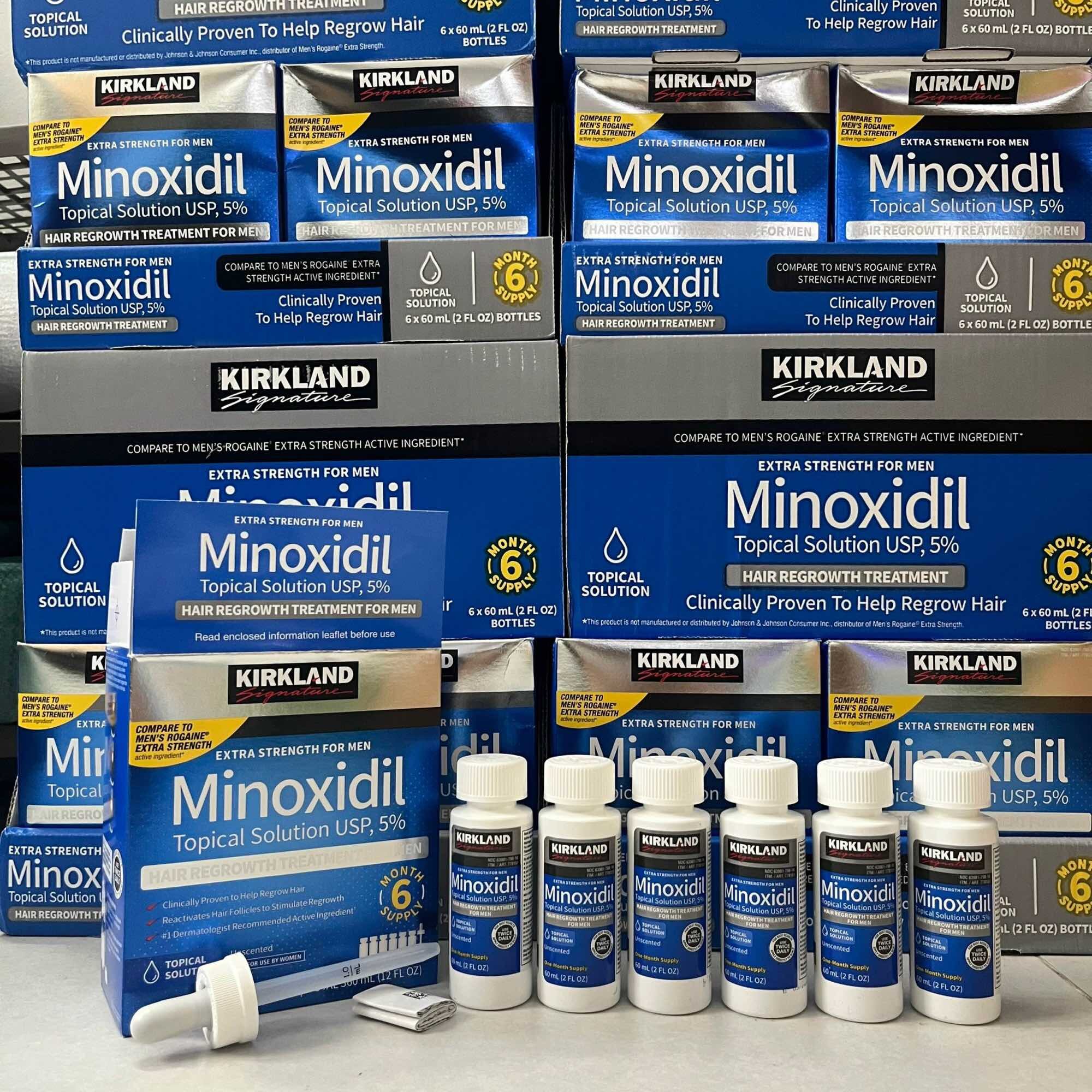 (Tặng 3 Ống LCLT) Hộp 6 lọ Minoxidil 5% dạng lỏng mọc râu tóc, chân mày