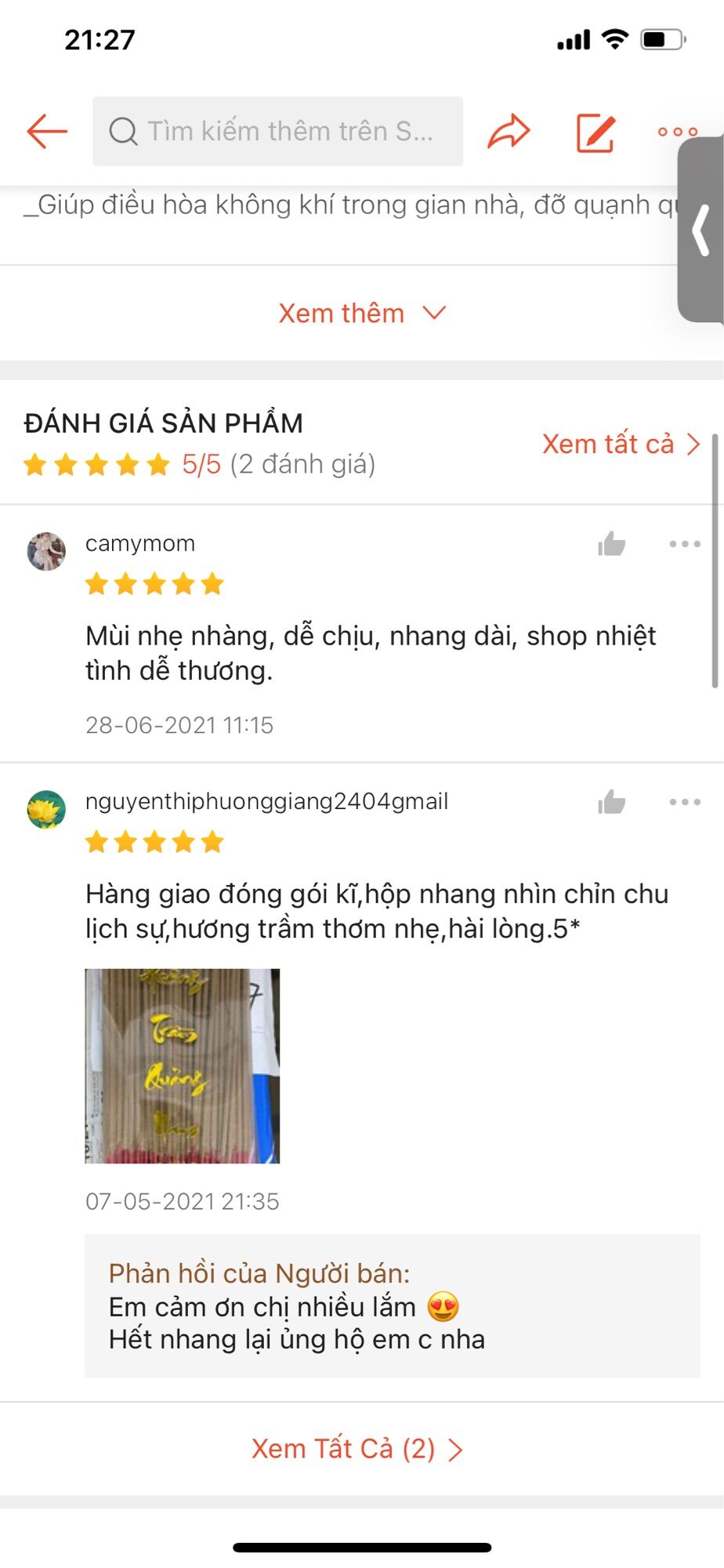 Nhang trầm hương