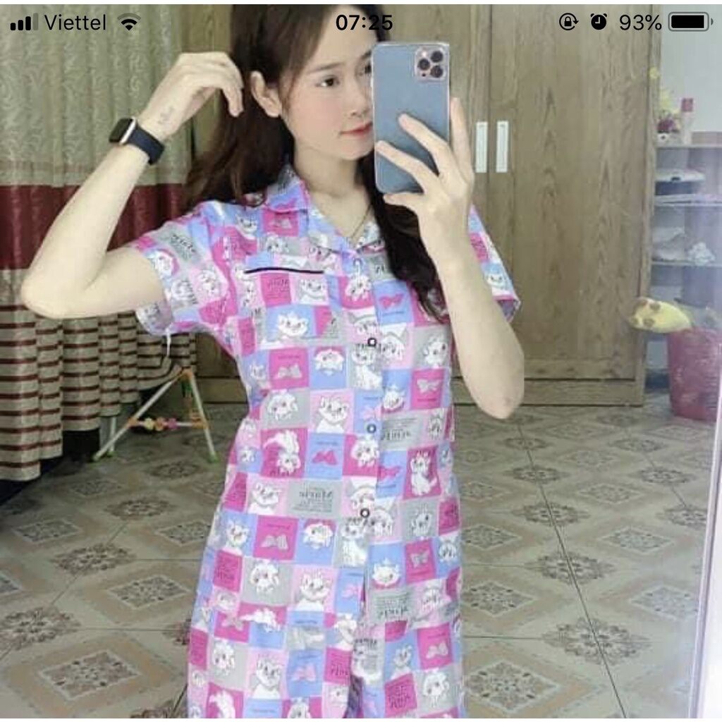 bộ pijama tay cộc quần dài