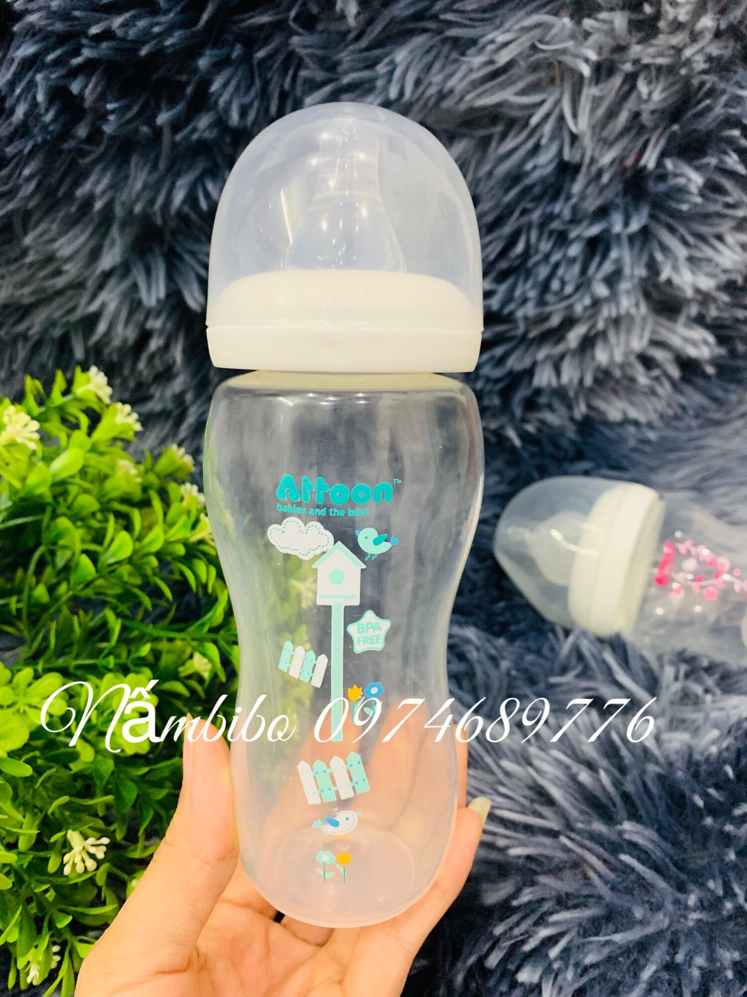 Bình sữa cổ hẹp ATTOON 250ml