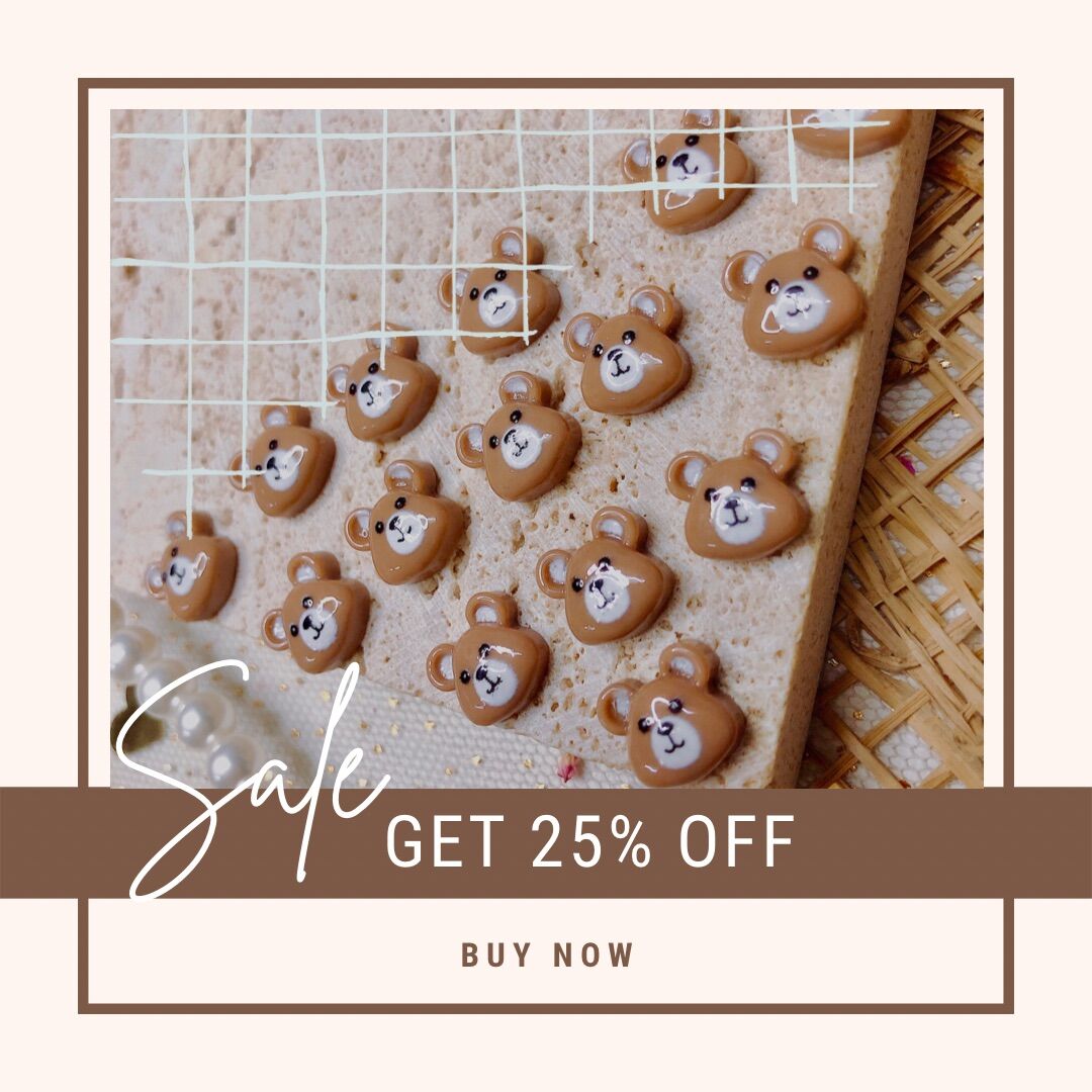 [Mới] Charm gấu siêu cute trang trí nail