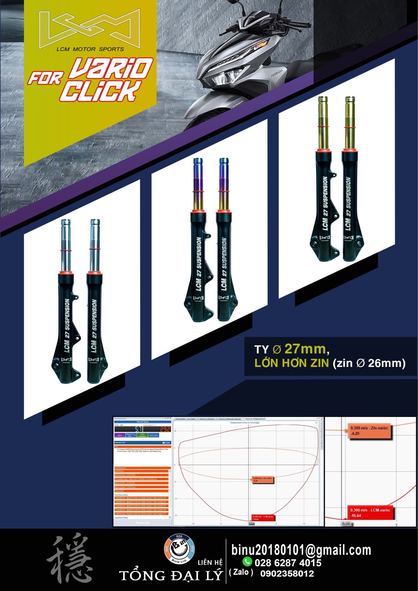 Phuộc Trước VARIO 27mm
