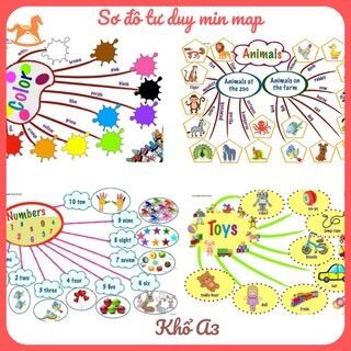 Flash card - Sơ đồ tư duy Mindmap 11 chủ đề cho bé khổ A3