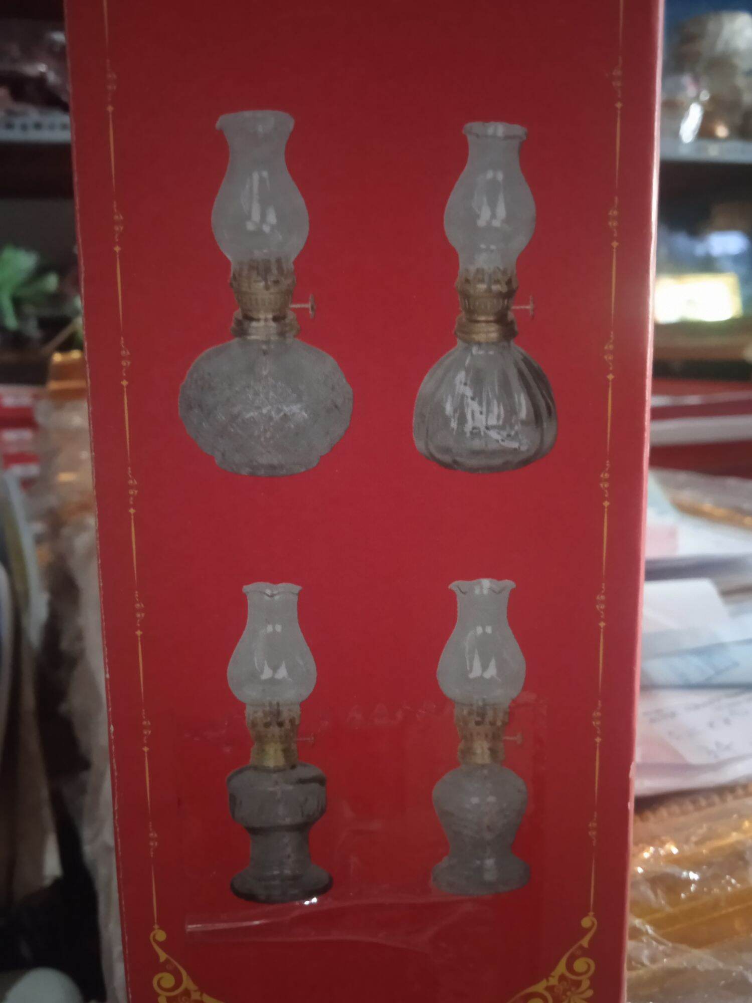 Bộ đèn dầu thủy tinh 2 cái