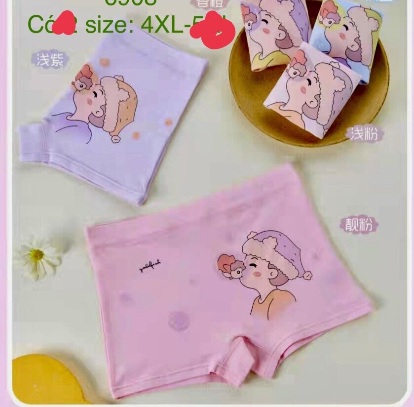 -combo 5 quần chip đùi bé gái cotton baby love