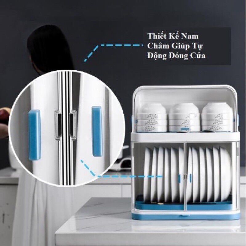 TỦ NHỰA ĐỰNG CHÉN DĨA MINI (45 x 38 x 25 CM)