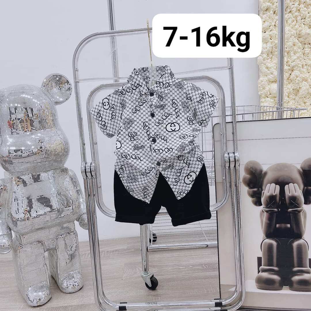 Sơ mi lụa cộc tay cho bé trai , ko kèm quần (7-18kg)