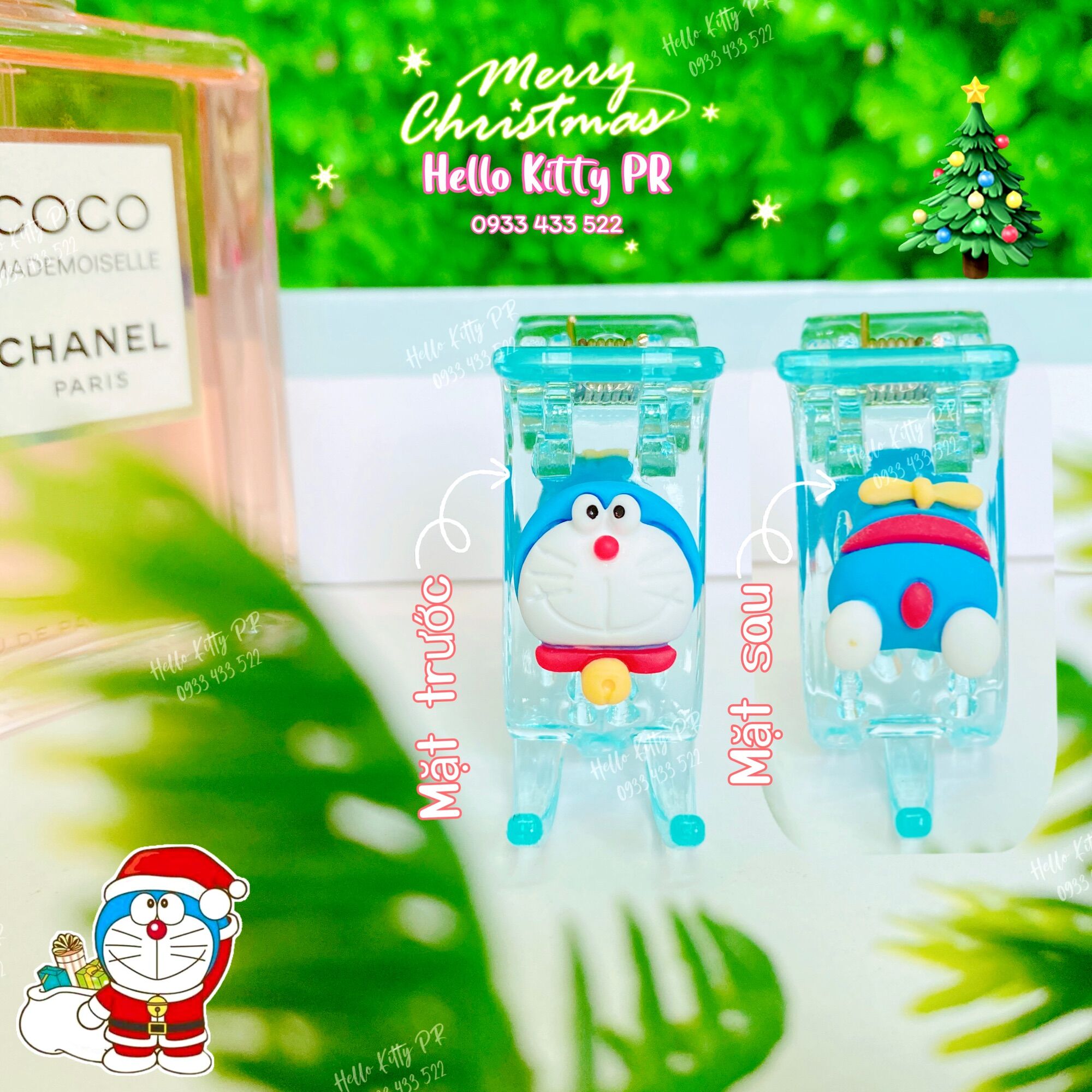 [Freeship Max] Kẹp tóc càng cua 3 răng 5 răng Doremon Doraemon HelloKitty PR