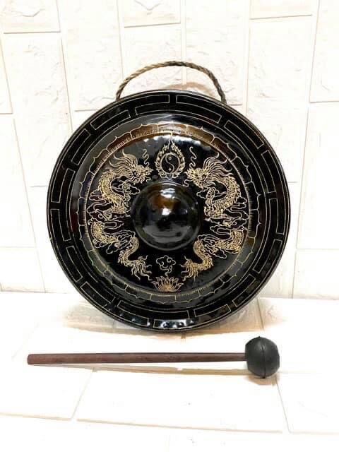 CHIÊNG ĐỒNG 30 CM CAO CẤP CHẤT LIỆU BẰNG ĐỒNG HOA VĂN TRẠM TINH SẢO