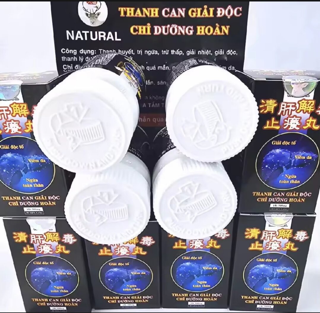 VIÊN UỐNG THANH CAN GIẢI ĐỘC CHỈ DƯỠNG HOÀN HỖ TRỢ GIẢI ĐỘC, NGỨA, VIÊM DA DỊ ỨNG