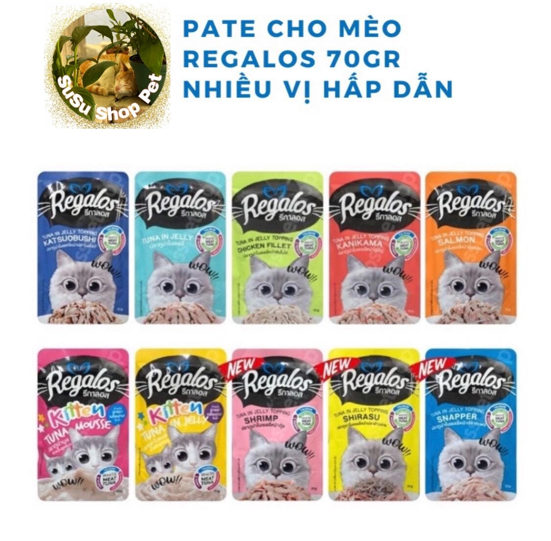 PATE REGALOS - GÓI 70GR Combo 10 gói