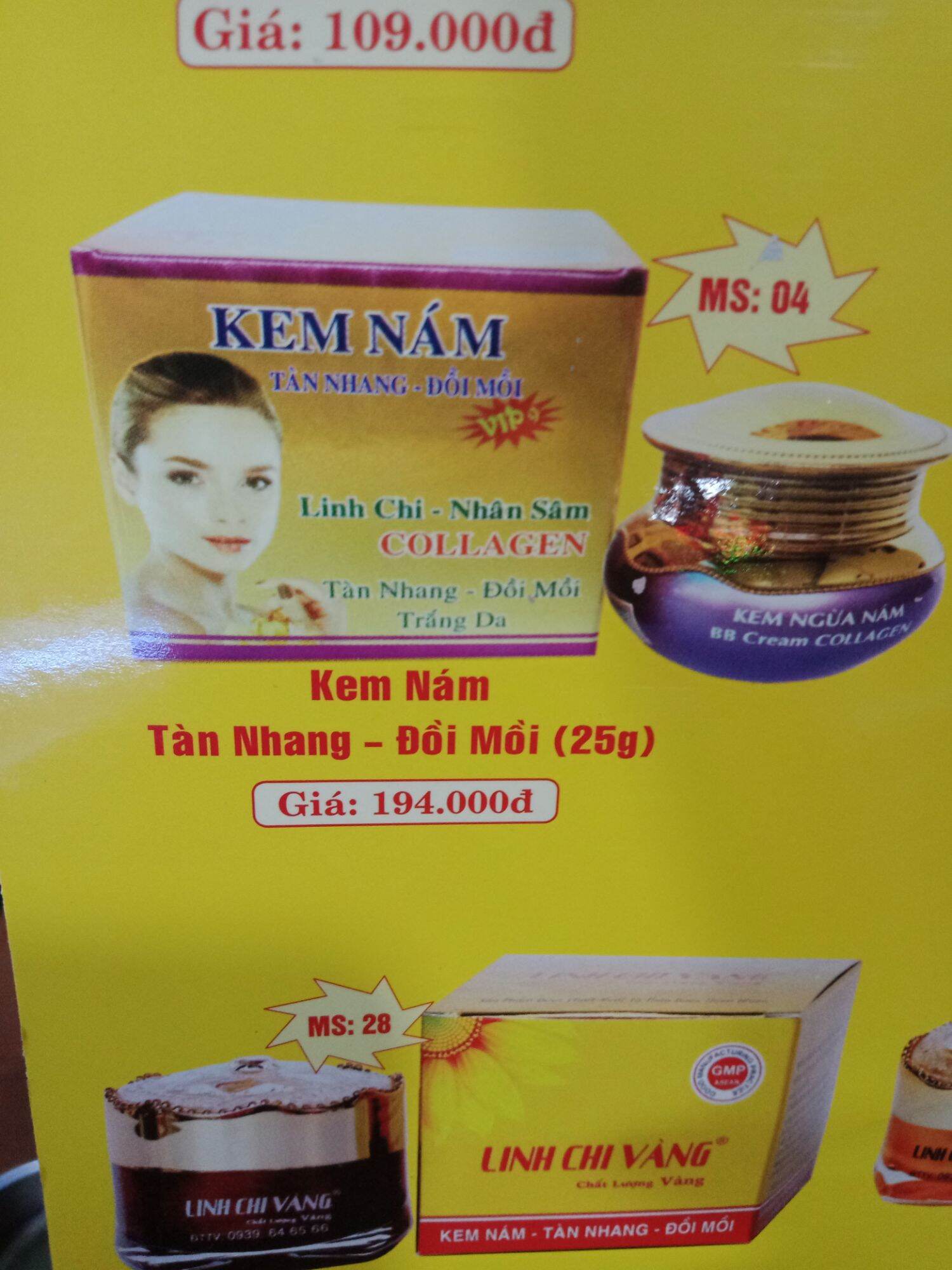 [Hcm]Kem Linh Chi Vàng Nám Tàn Nhang Đồi Mồi 25G