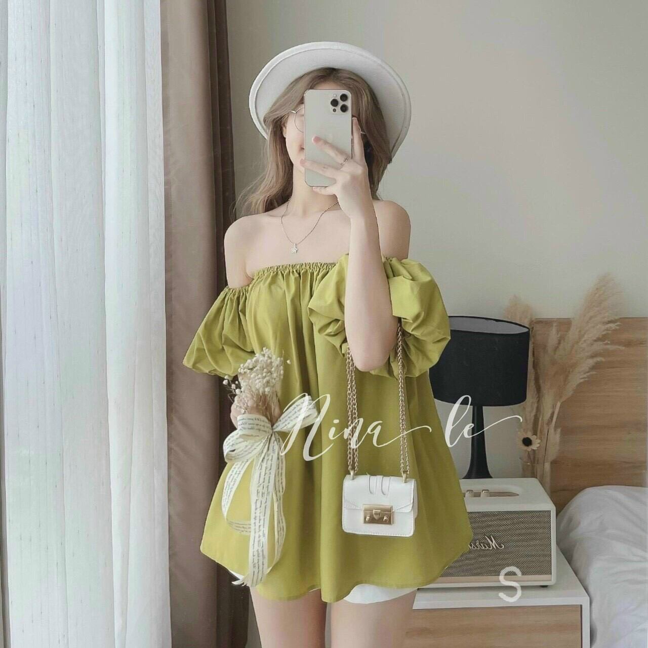 ÁO KIỂU BẸT VAI TAY PHỒNG