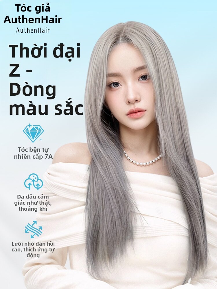 REALME | Blonde and Brown Mixed Long Straight Full Wig Hand-woven Top Giá 36,189,000 Đồng*Miễn phí vận chuyển