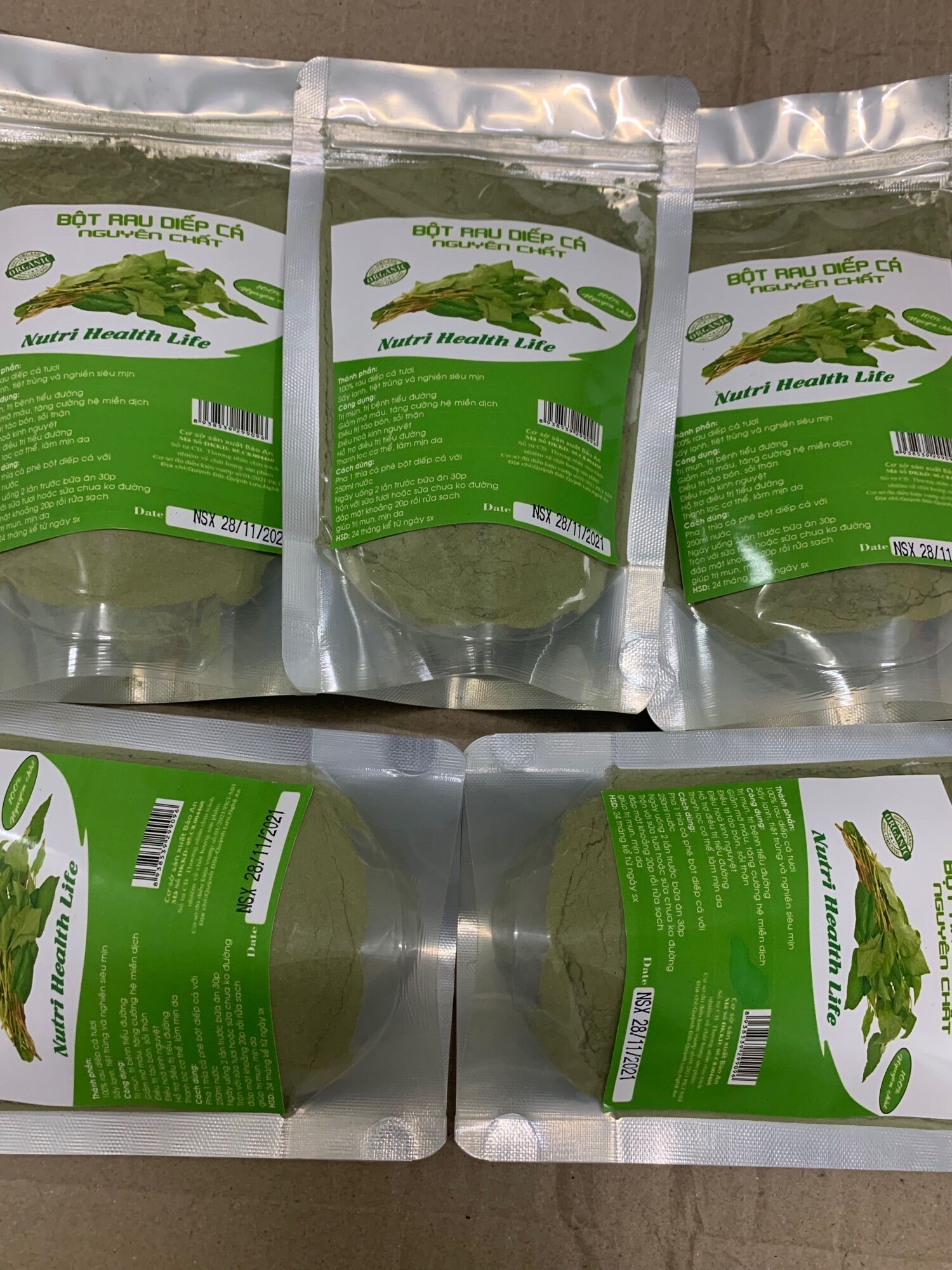 Bột diếp cá nguyên chất 100g