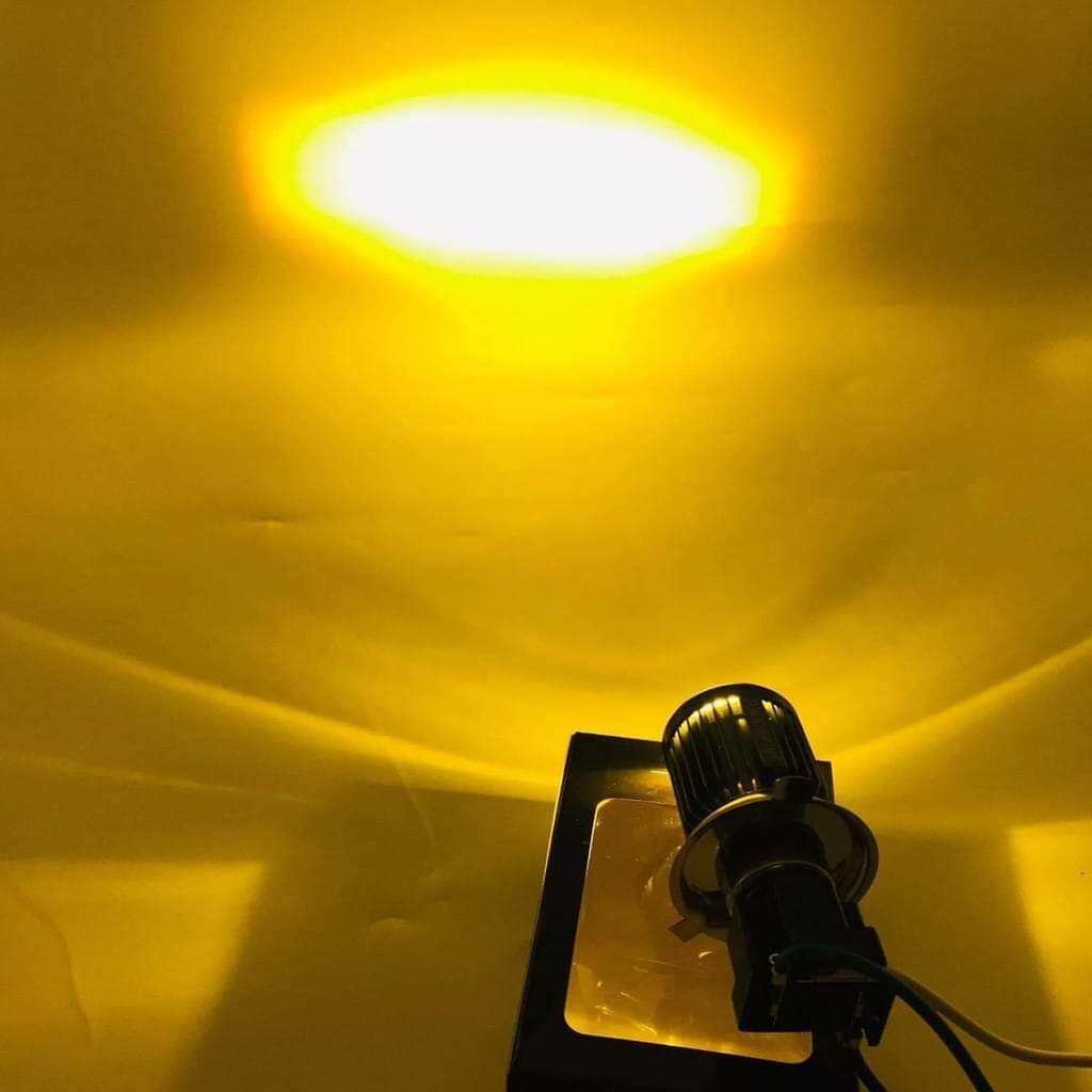 Đèn Pha Led L1 Bị Cầu 2 Mầu { Phá Trắng Cost Vàng } Gắn Ôtô Và Xe Máy