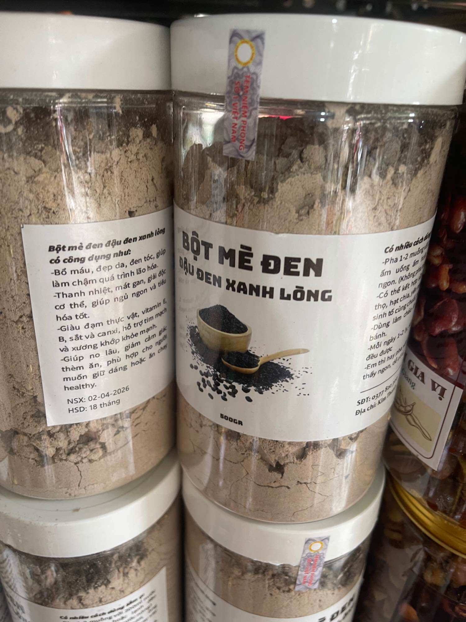 Bột đậu đen mè đen 500g -1kg