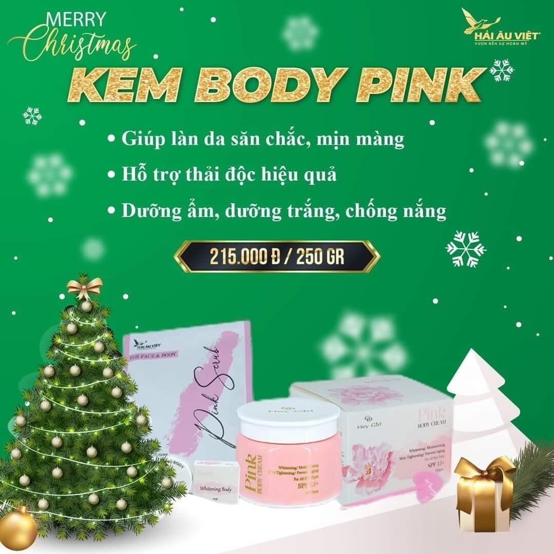 Kem body dưỡng trắng kem body pink dưỡng trắng. chống nắng