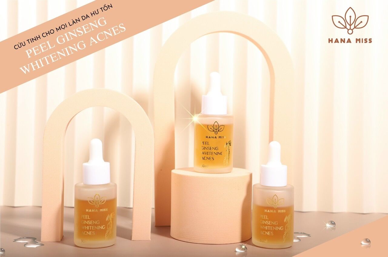 ( Tặng 2 Mặt Nạ Dưỡng Da)Serum Peel Nhân Sâm PEEL GINSENG WHITENING ACNES