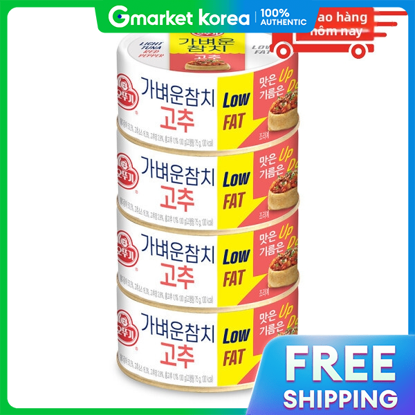 Ottogi | Giao hàng trong ngày - 4 hộp cá ngừ vị cay Ottogi Light 100g