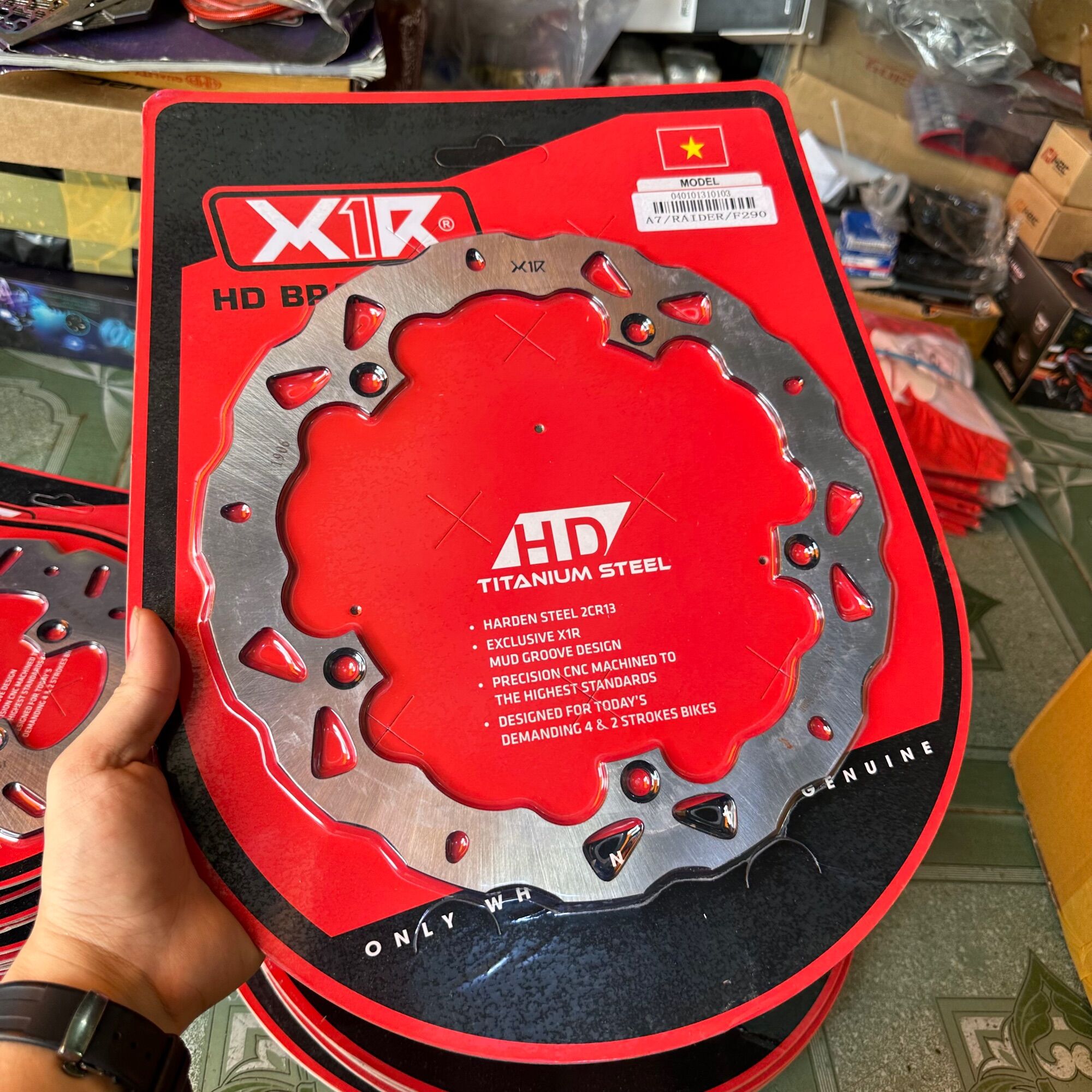 Đĩa x1r a7 satria raider lắp đặt như zin