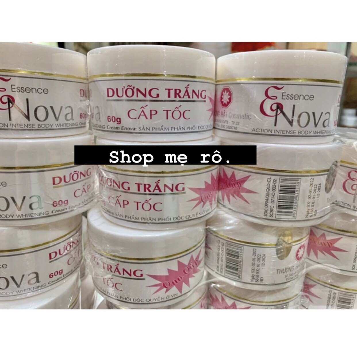 (hàng chuẩn ) kem enova dưỡng trắng da cấp tốc hủ 60g