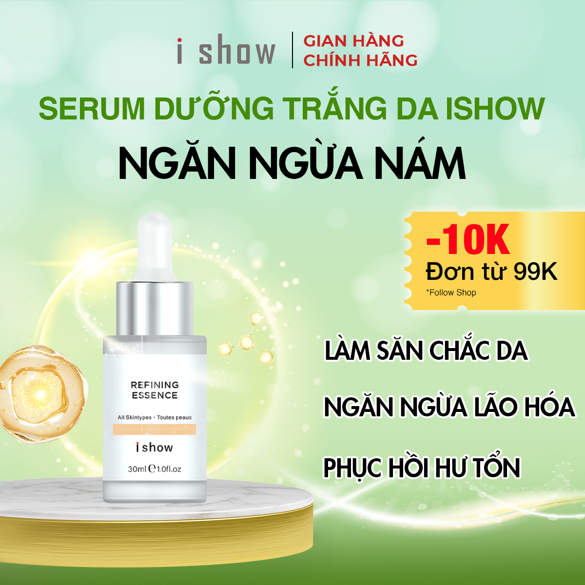 Serum Dưỡng Trắng I Show Refining Essence 30 ml IS-RS01 - Sản Phẩm Chính Hãng