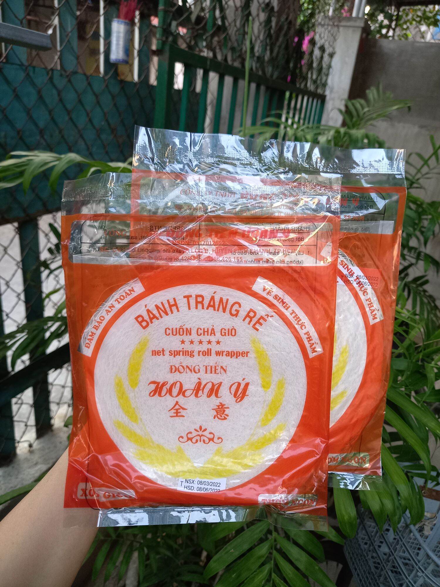 COMBO 5 BÌ BÁNH TRÁNG RẾ CUỐN CHẢ RAM, 1 bì/ 15 miếng)