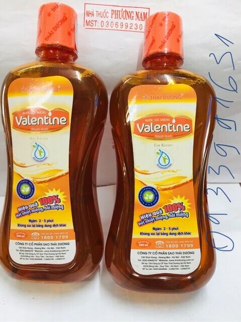 Nước súc miệng Valentine-chai 500ml