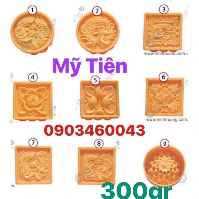 Khuôn bánh Trung thu dẻo 300gr được chọn mẫu nhựa cao cấp Vĩnh Trường