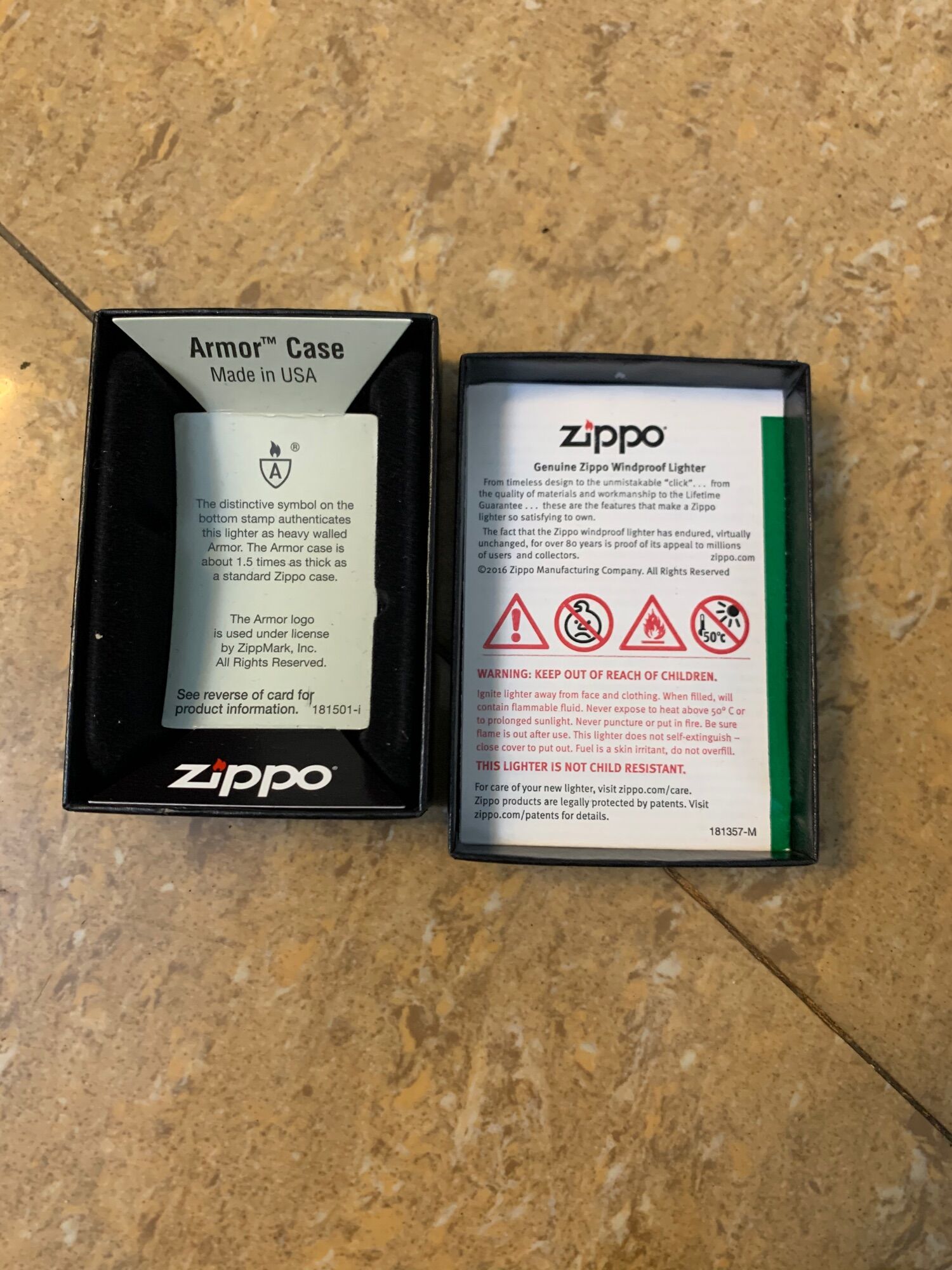 Hộp giấy bảo quản zippo