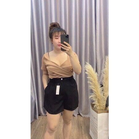 (SHOP TÁO ĐỎ BIGSIZE 50kg đến 90kg) QUẦN SHORT CẠP CAO, quần đùi túi xẻ