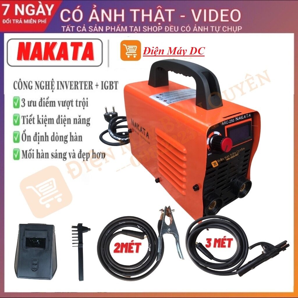 Máy hàn điện tử mini nakata 250a thế hệ 2023