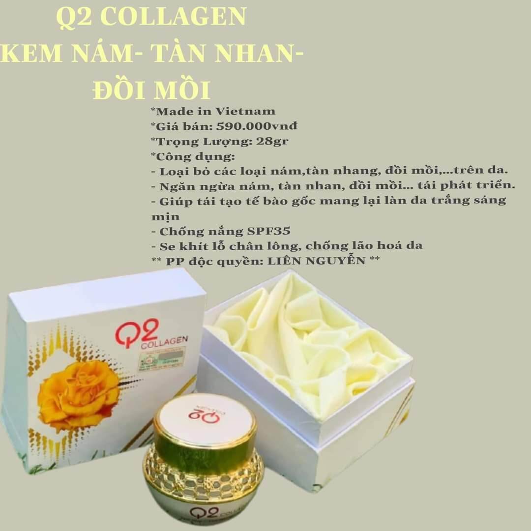 (Chính Hãng) Kem Q2 Collagen Nám - Tàn Nhang - Đồi Mồi 2021