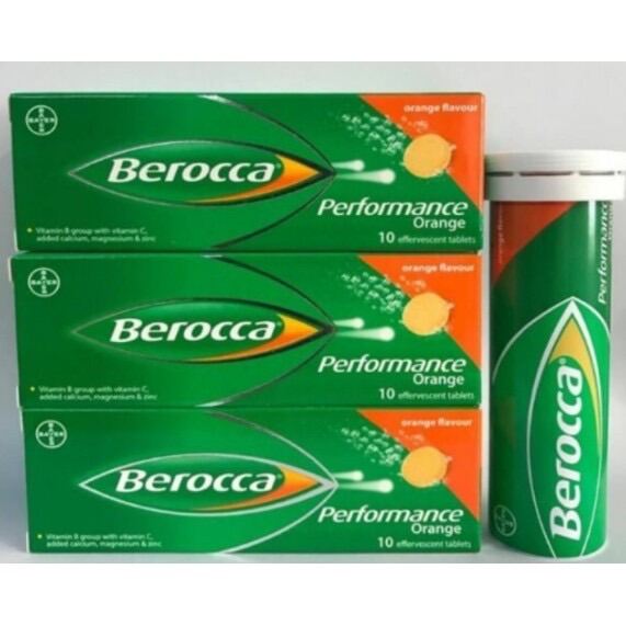 Viên sủi bổ sung vitamin và khoáng chất Berocca Performance 10 Viên/tuýp nhập khẩu