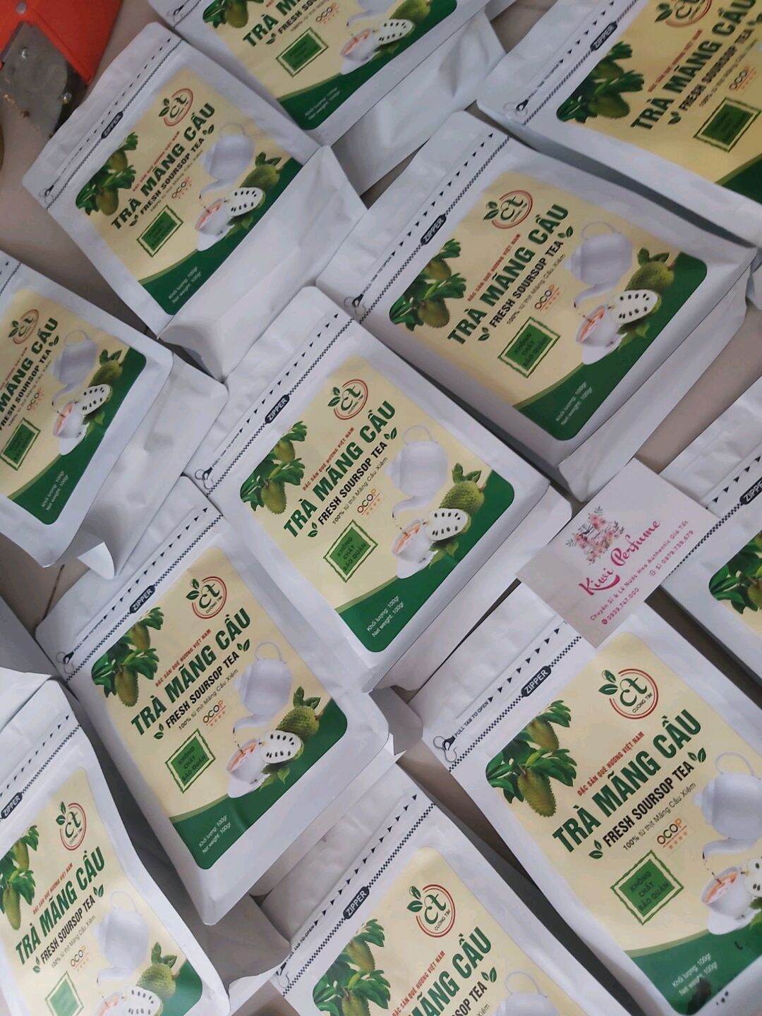 Trà mãng cầu xiêm cường tím loại gói 100gr