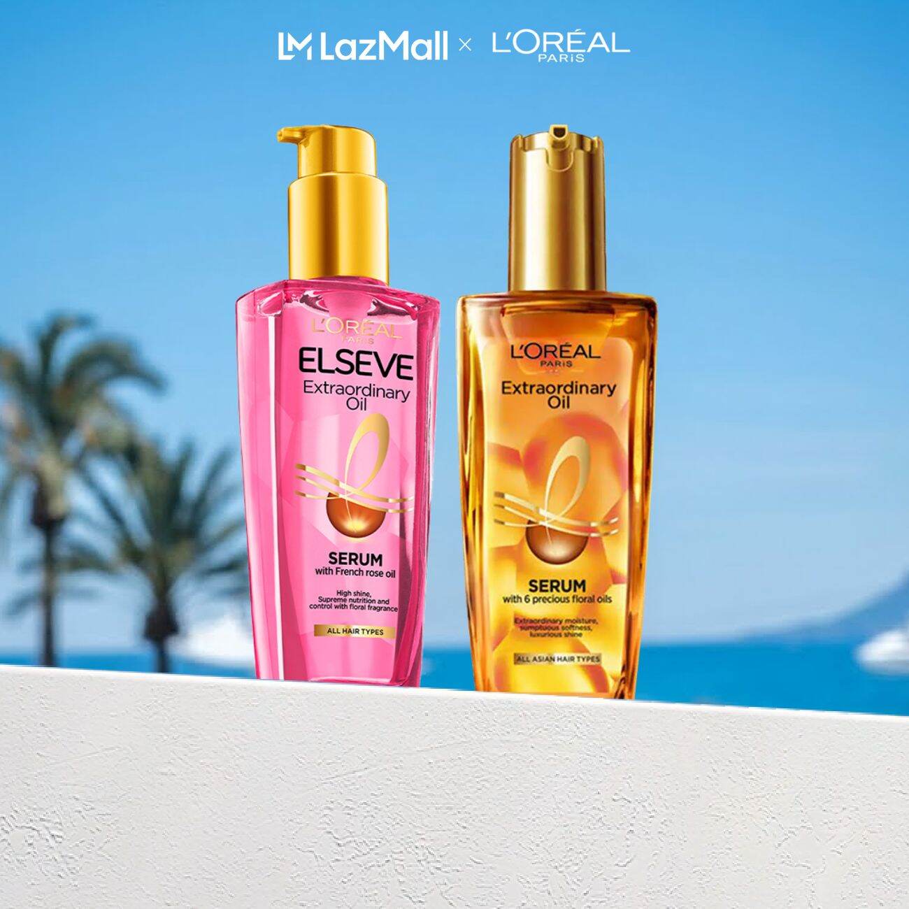 Bộ 2 Dầu dưỡng tóc Chiết Xuất các loại Hoa L’Oréal Paris Elseve Extraordinary Oil Serum 100ml x2