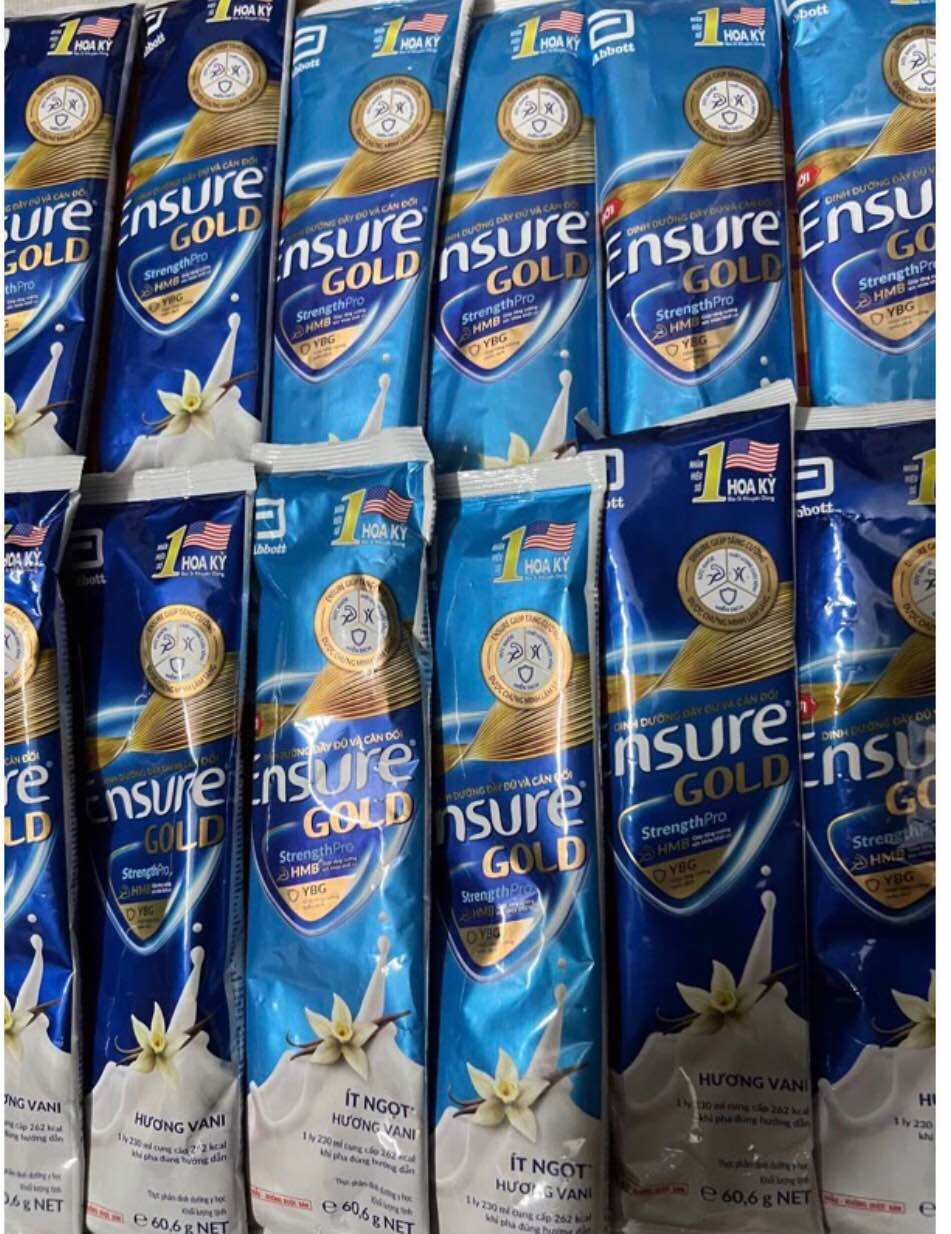 Combo 50 Gói Sữa Ensure Gold (60,6g) Đủ Vị Date 2027