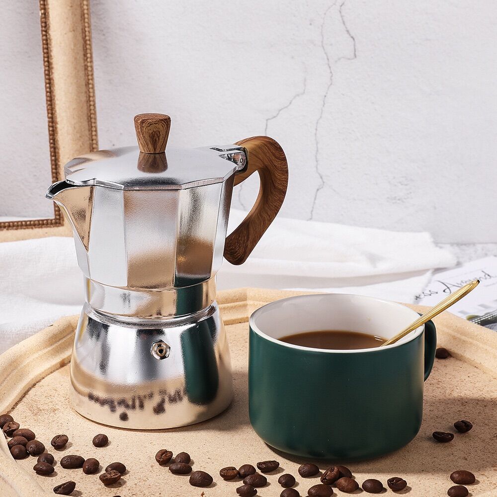 Bình pha cafe/Ấm pha cafe Moka Express 6 CUP kiểu Ý 150ml Moly House