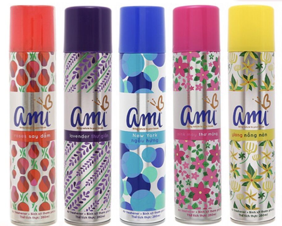 Xịt Phòng Ami ( 5 hương, Khách chọn hương)