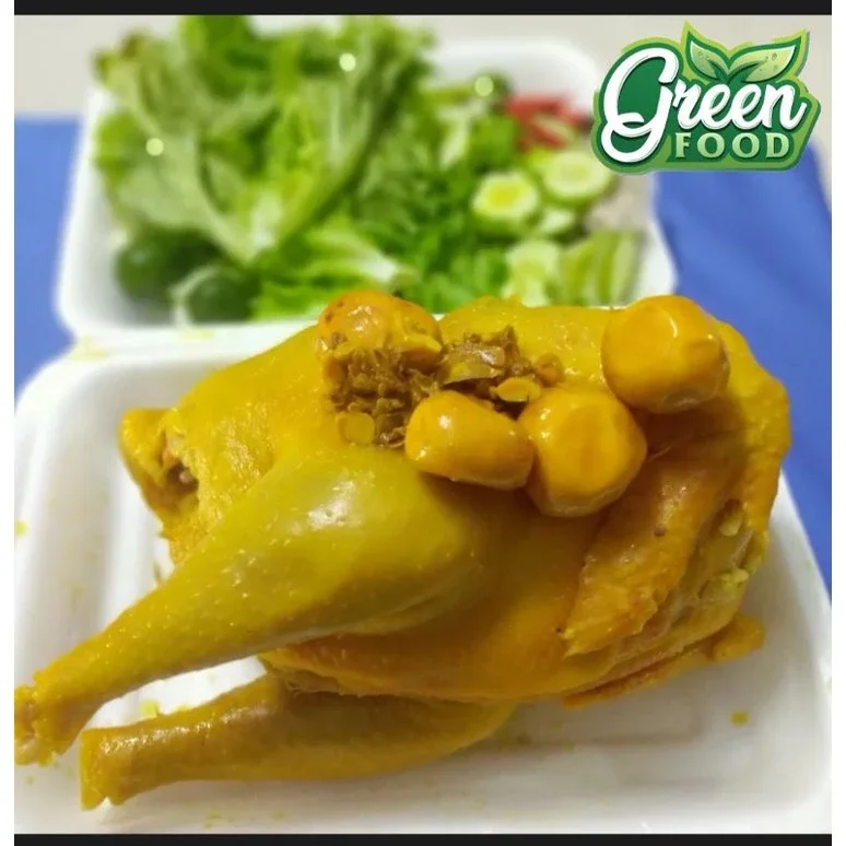 Gà ủ muối ôm trứng dai giòn đã bỏ đầu, chân,1kg-1.2kg