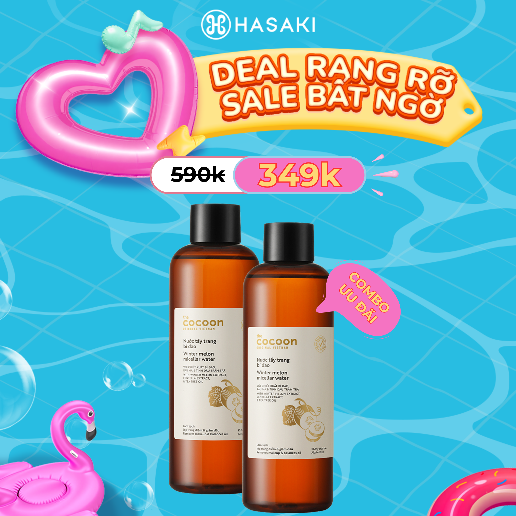 [SIÊU GIẢM GIÁ] Nước Tẩy Trang Bí Đao Cocoon Làm Sạch  Giảm Dầu Winter Melon Micellar Water Hasaki Sản Phẩm Chính Hãng